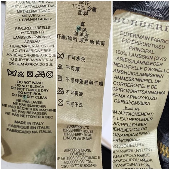 Authentic Burberry Leather Metal Tote Bag Black - Picture 5 of 13